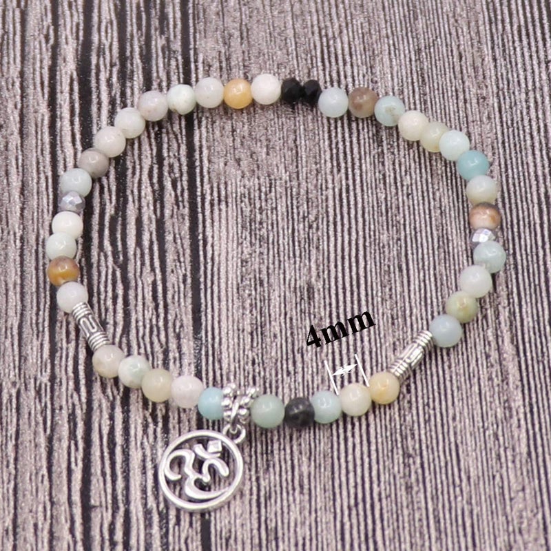 UEUC Tree of Life Yoga Leaf Jasper & Tibetan Agate Gemstone Bracelet, Multi-Layer Natural Stone Healing Chakra Beaded Bracelet, Energy Balance Friendship Bracelet Set - Image 4